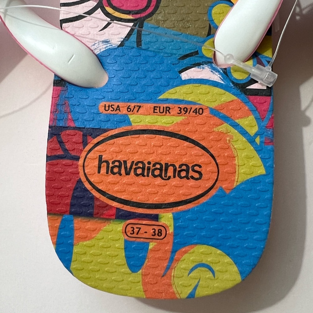 NWT HAVAIANAS Minnie & Daisy Duck Flip Flops  SZ 6-7 / 37-38 - Picture 14 of 16